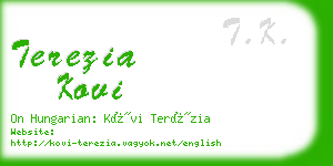 terezia kovi business card